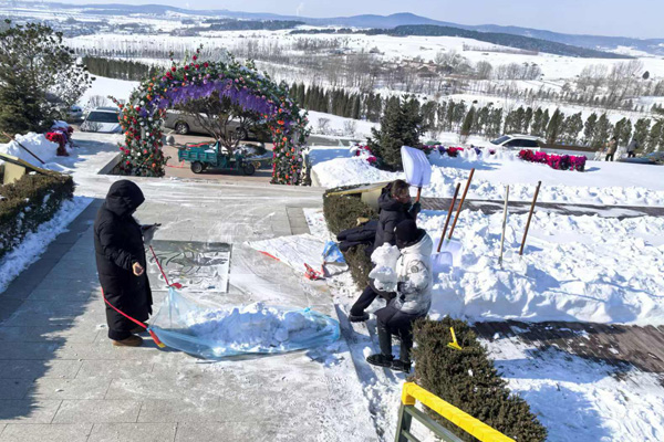 龍福山墓園：春季清雪工作讓沈陽公墓服務(wù)更貼心